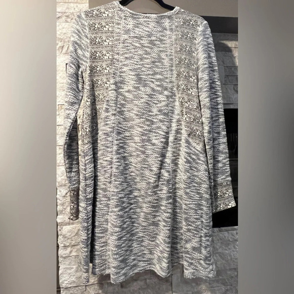 Anthropologie Saturday Sunday Size Small gray white long sleeve dress - Picture 10 of 12